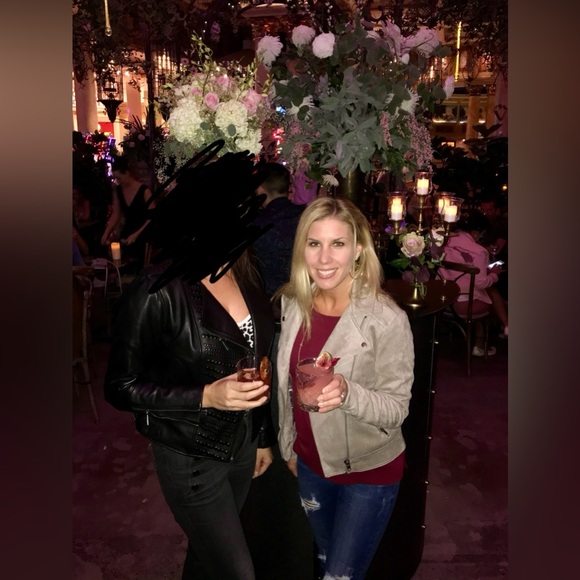 PHILOSOPHY Faux Leather/Suede Zip Up Moto Bomber Jacket Size XS in Taupe - Picture 15 of 15